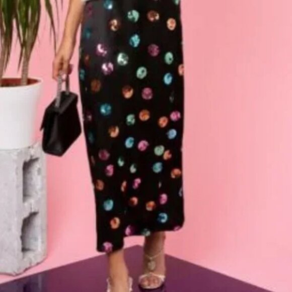 Rixo sequin skirt